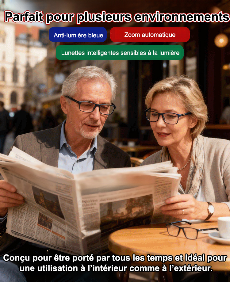 【✨️Réglage intelligent -7,00D à +7,00D】De près, de loin, sur écran. Une seule paire suffit.