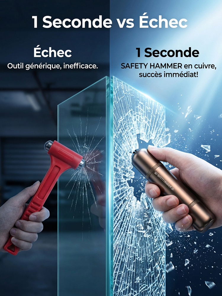 Vitre brisée en 1 coup ! 🔨 L'indispensable de survie 🆘