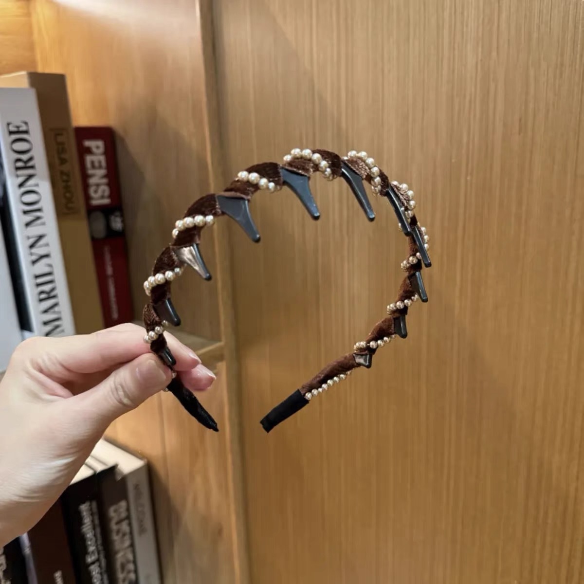 【1 seconde haut sommet du crâne】Serre-tête ondulé avec strass étincelants