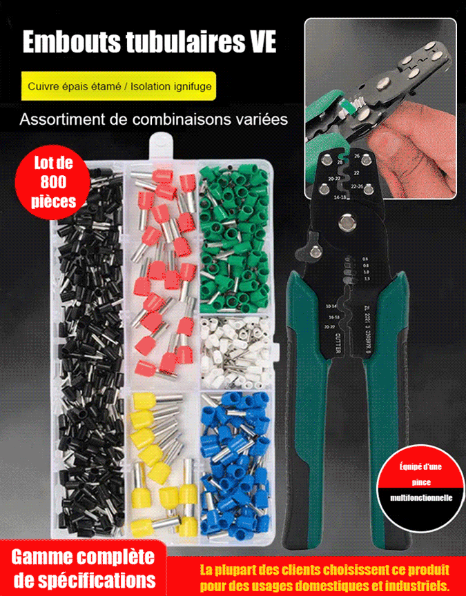 【800 pièces】Achat de cosses, pince offerte