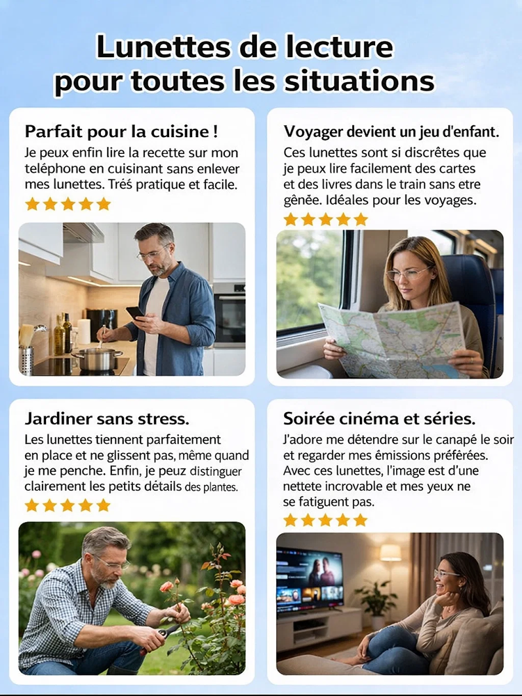 🔥 OFFRE SPÉCIALE : 1 ACHETÉE = 1 OFFERTE | Lunettes Intelligentes (Dioptries +1,00 à +10,00)