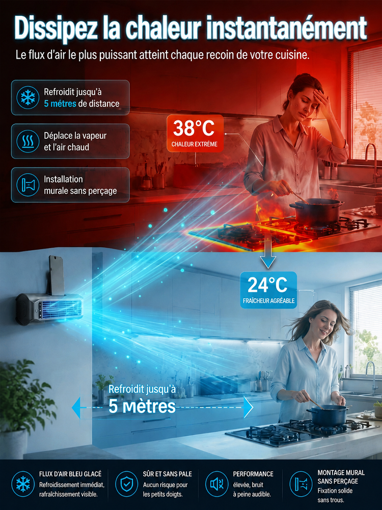 Édition 2026 — Ventilateur turbo à flux transversal-❄️ PLUS FROID QU'UNE CLIMATISATION