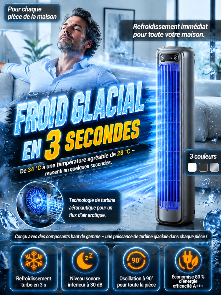 Édition 2026 — Ventilateur turbo à flux transversal-❄️ PLUS FROID QU'UNE CLIMATISATION