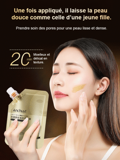 Masque Peel-Off au Rétinol, Or et Collagène — Soin 3-en-1 : Purifie, Repulpe & Illumine ✨