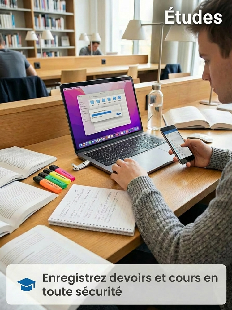 Clé USB SSD à double interface, compatible avec téléphones et ordinateurs