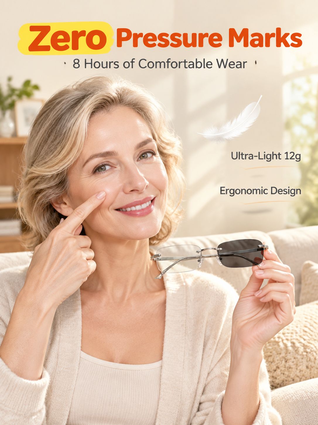 [Multifocales] Lunettes de Lecture HD Sans Monture – Une Seule Paire pour Tout