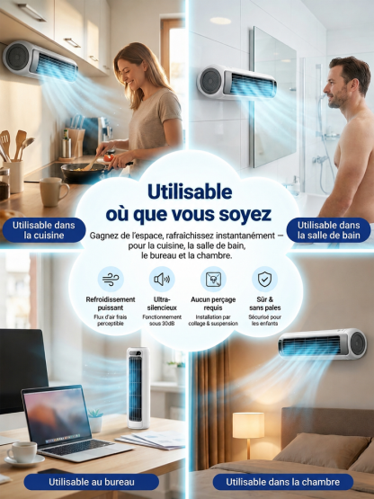 Édition 2026 — Ventilateur turbo à flux transversal-❄️ PLUS FROID QU'UNE CLIMATISATION