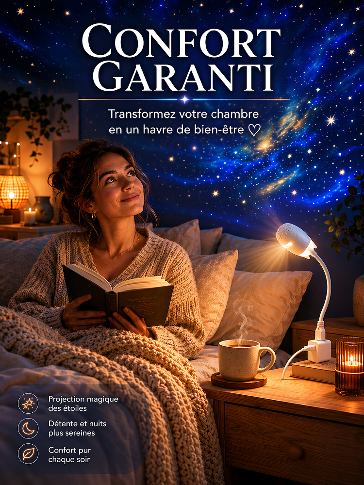 [Nuit romantique] Veilleuse avec projection de ciel étoilé| Projection sphérique grand format et images immersives en 4K. Détendez-vous en toute tranquillité pendant vos nuits !