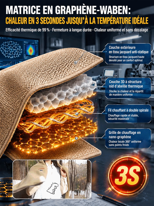 Couverture thermique pour le corps en graphène✨Chaleur apaisante en 3 secondes.