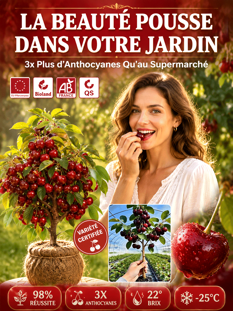 Récoltez vos propres cerises ultra-sucrées dès la première année de plantation 