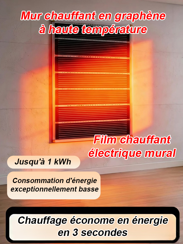 ⚡ Chaleur en 3 secondes. Chauffage mural en cristal de carbone à infrarouge lointain en graphène alvéolaire