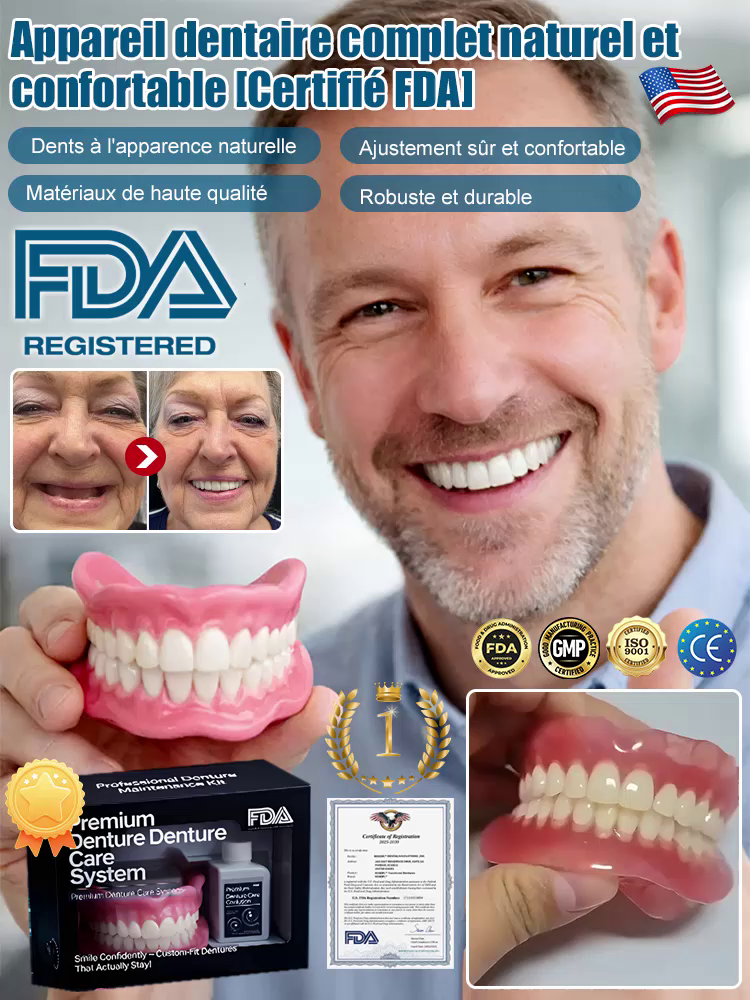 Appareil dentaire blanchissant pour toute la bouche, naturel et confortable [Certifié FDA]
