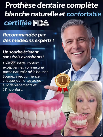 Appareil dentaire blanchissant pour toute la bouche, naturel et confortable [Certifié FDA]