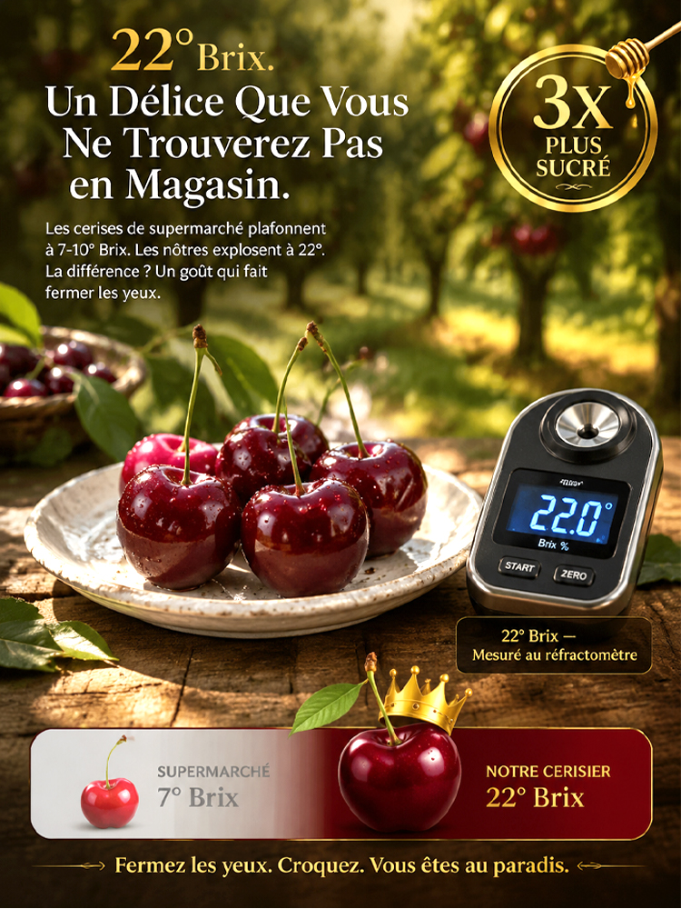 Récoltez vos propres cerises ultra-sucrées dès la première année de plantation 