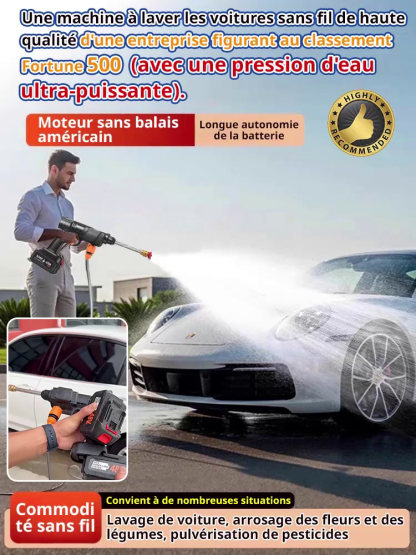 🚿 Pistolet de Lavage Haute Pression – Multi-Jets Réglables Nettoyez tout, sans effort !
