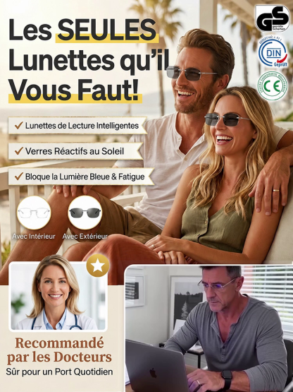 [Multifocales] Lunettes de Lecture HD Sans Monture – Une Seule Paire pour Tout