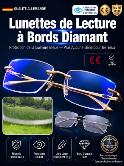 Lunettes de lecture anti-lumière bleue haute définition