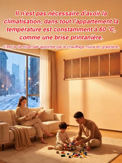 ⚡ Chaleur en 3 secondes. Chauffage mural en cristal de carbone à infrarouge lointain en graphène alvéolaire