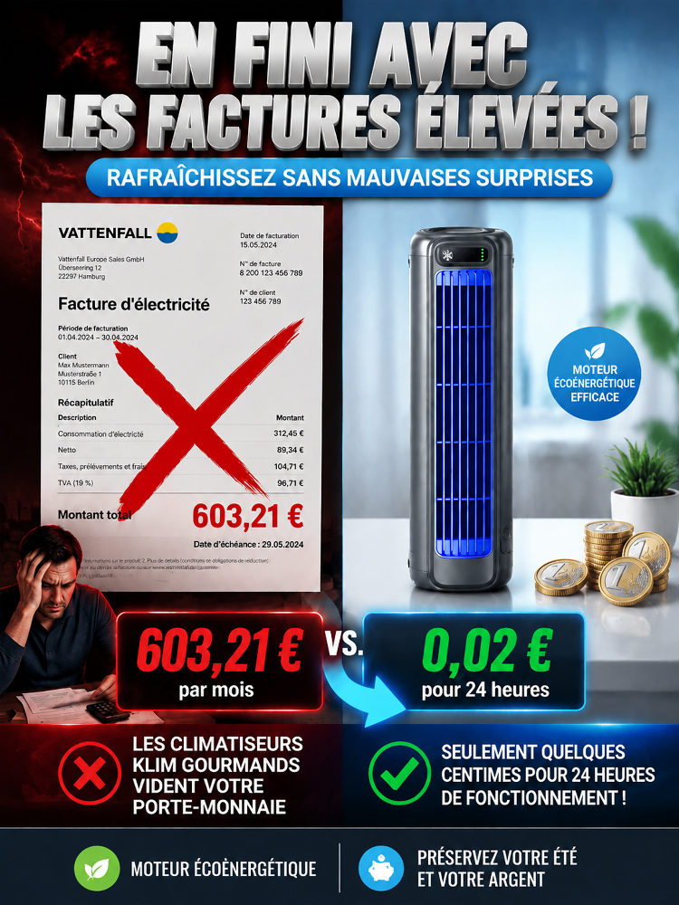 Édition 2026 — Ventilateur turbo à flux transversal-❄️ PLUS FROID QU'UNE CLIMATISATION