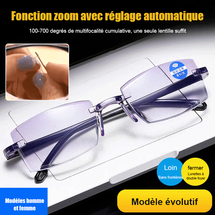 【Articles populaires】lunettes de lecture zoom, la correction s'ajuste automatiquement de -7 à +7 ✨ Bloque 99,9% de la lumière bleue ✨