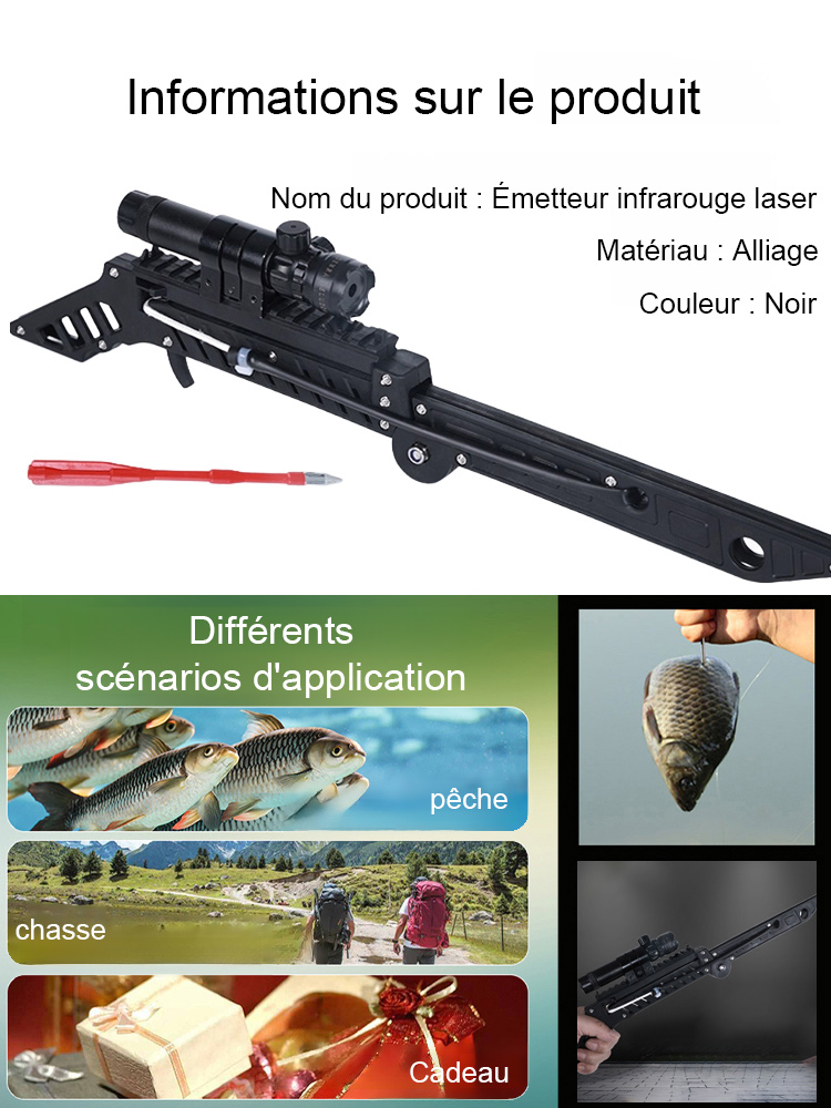 Précision 99,5 % – fusil-fronde mécanique pliant