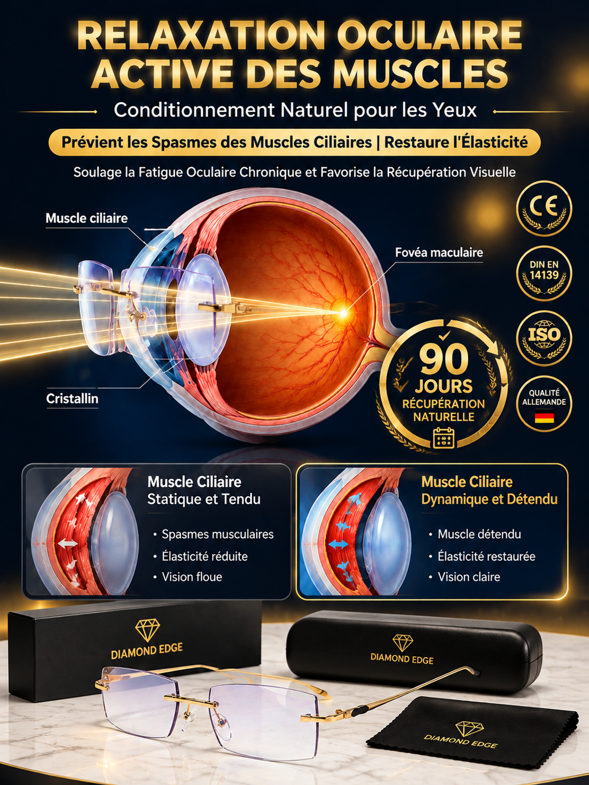 Lunettes de lecture anti-lumière bleue haute définition