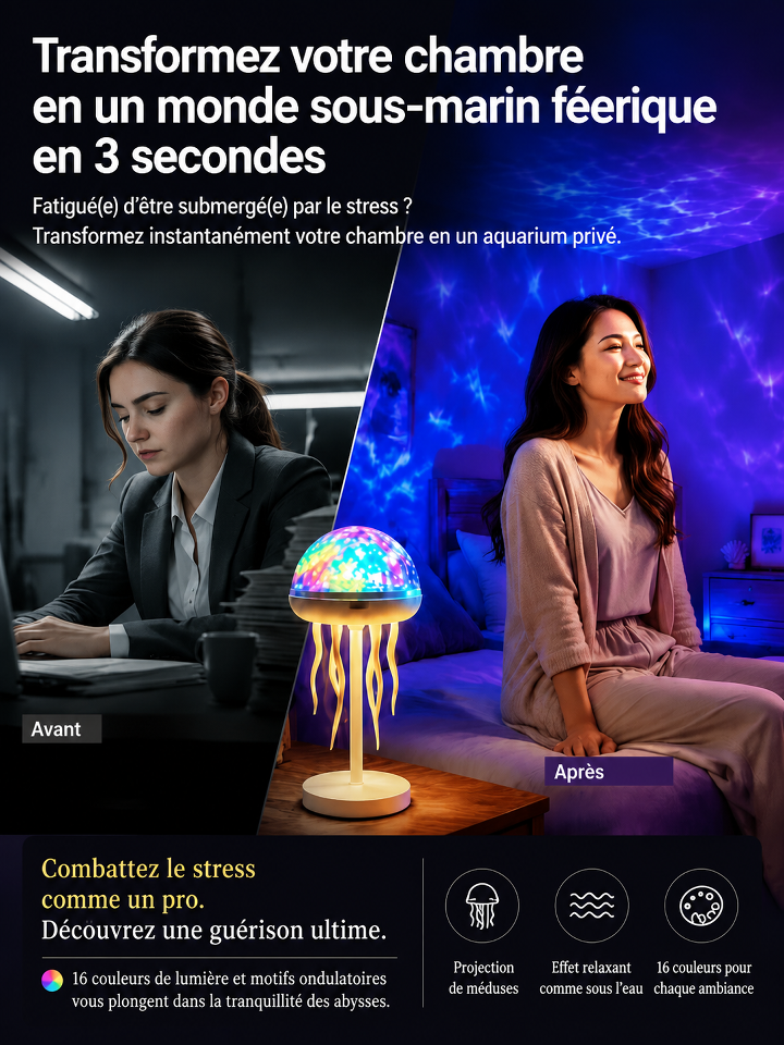 Lampe à Méduses Réaliste | Créez un univers sous-marin apaisant chez vous