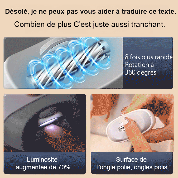 En un clin d'œil ! Le coupe-ongles révolutionnaire.