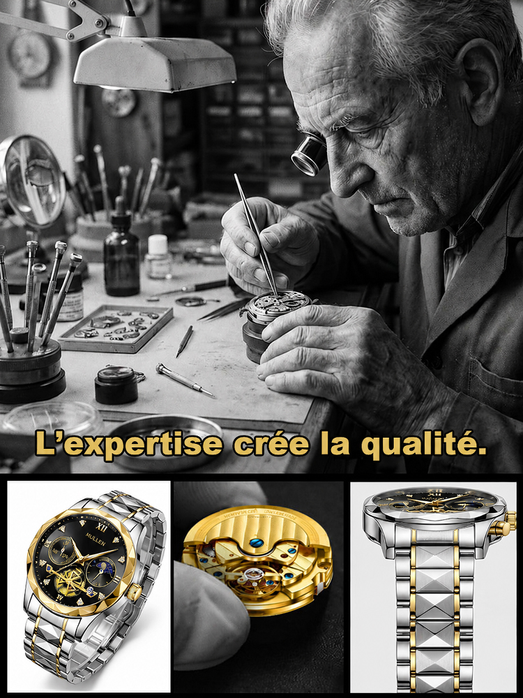 [ Vente d'urgence ] Montre de pilote française exclusive (Édition Denim)