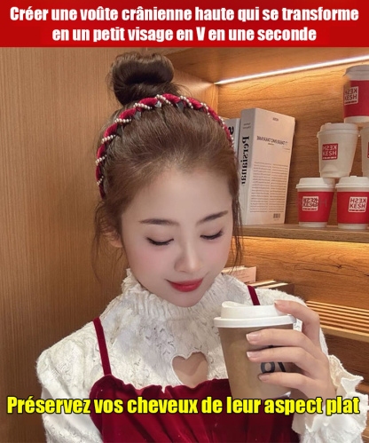 【1 seconde haut sommet du crâne】Serre-tête ondulé avec strass étincelants