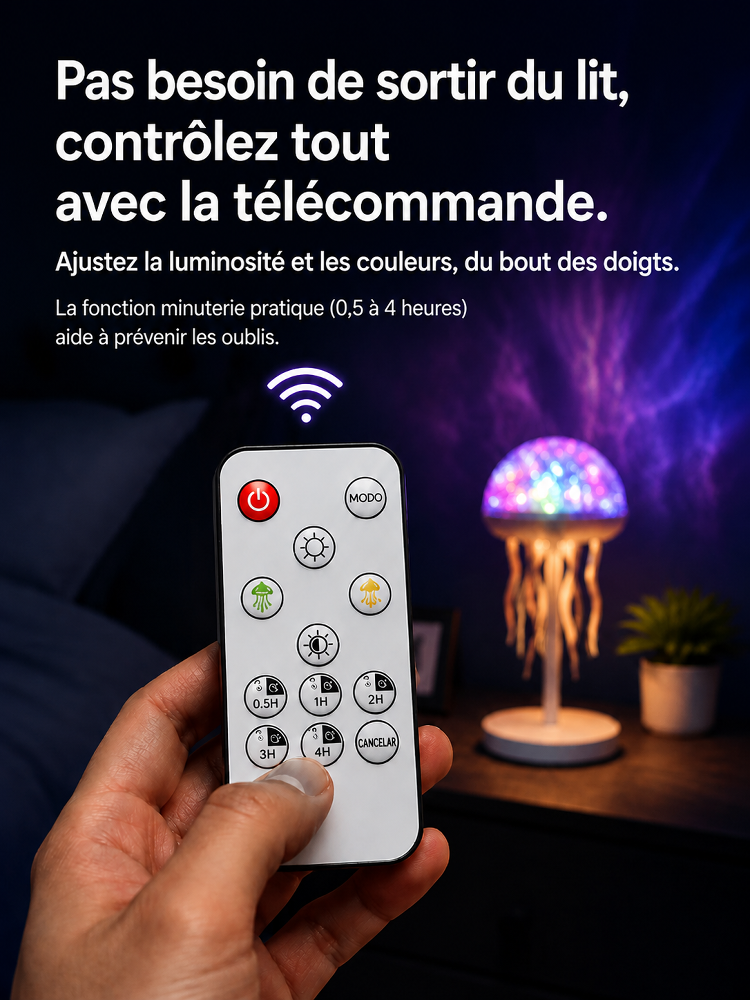 Lampe à Méduses Réaliste | Créez un univers sous-marin apaisant chez vous