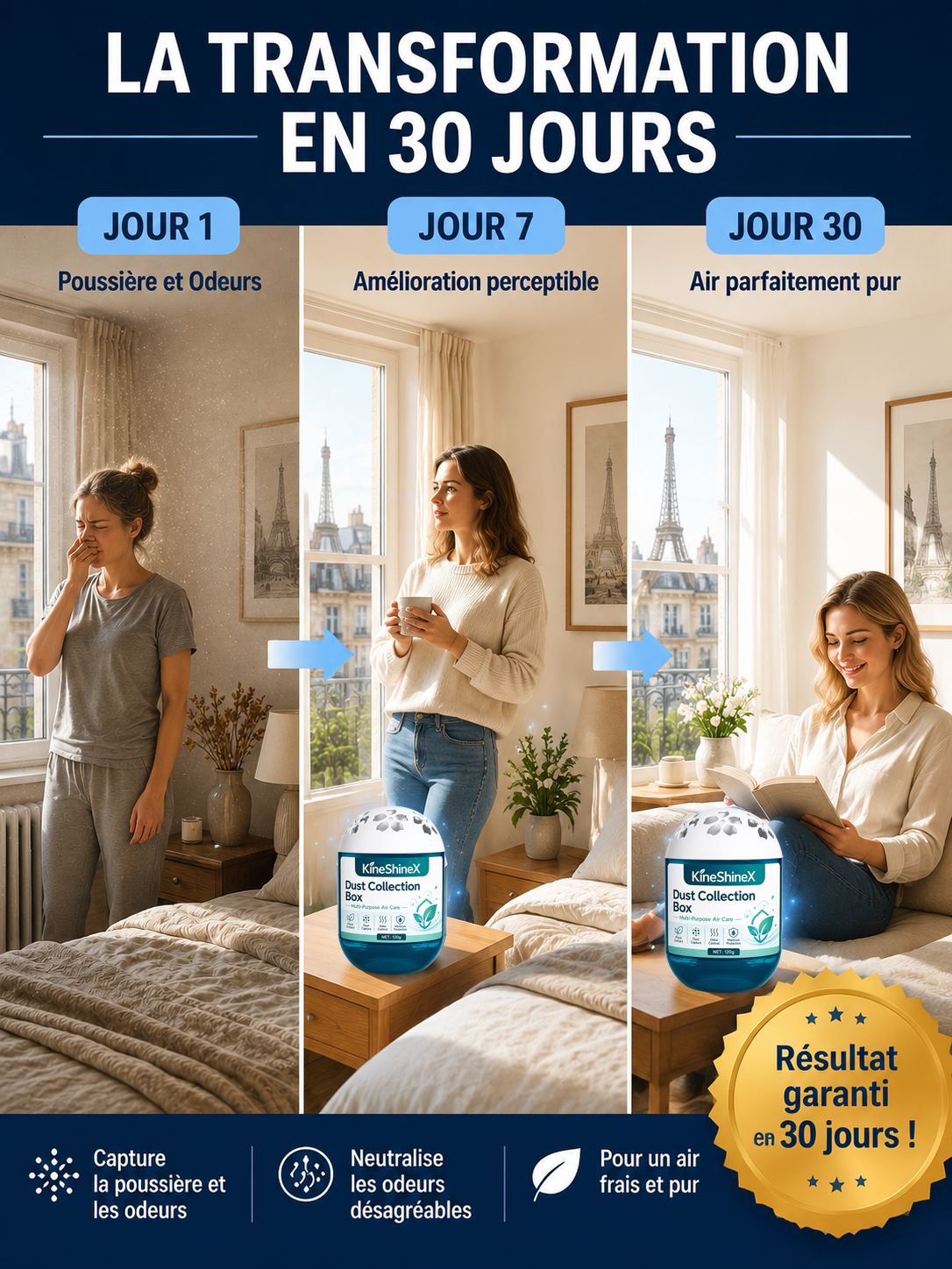 ✨ Boîtier Absorbant de Poussière à Technologie de Laboratoire | Élimine Poils & Peluches