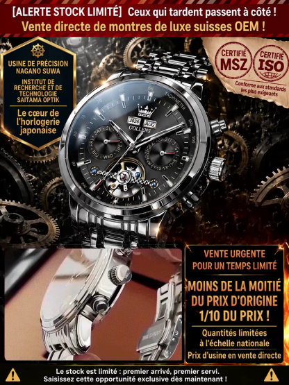 Montre exclusive fournie par l’hôtel de prestige de Saint-Jean-Cap-Ferrat | Édition limitée, réservée aux 100 premiers acheteurs