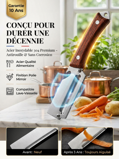Grand couteau d’office multifonction en acier inoxydable