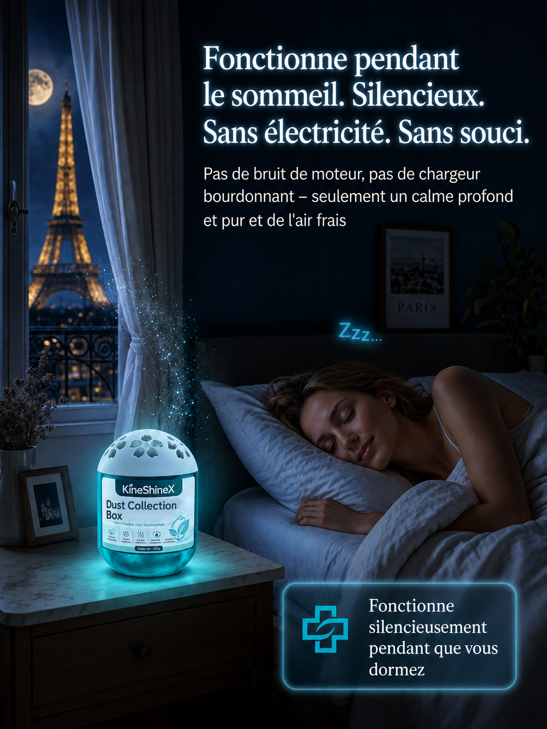 ✨ Boîtier Absorbant de Poussière à Technologie de Laboratoire | Élimine Poils & Peluches