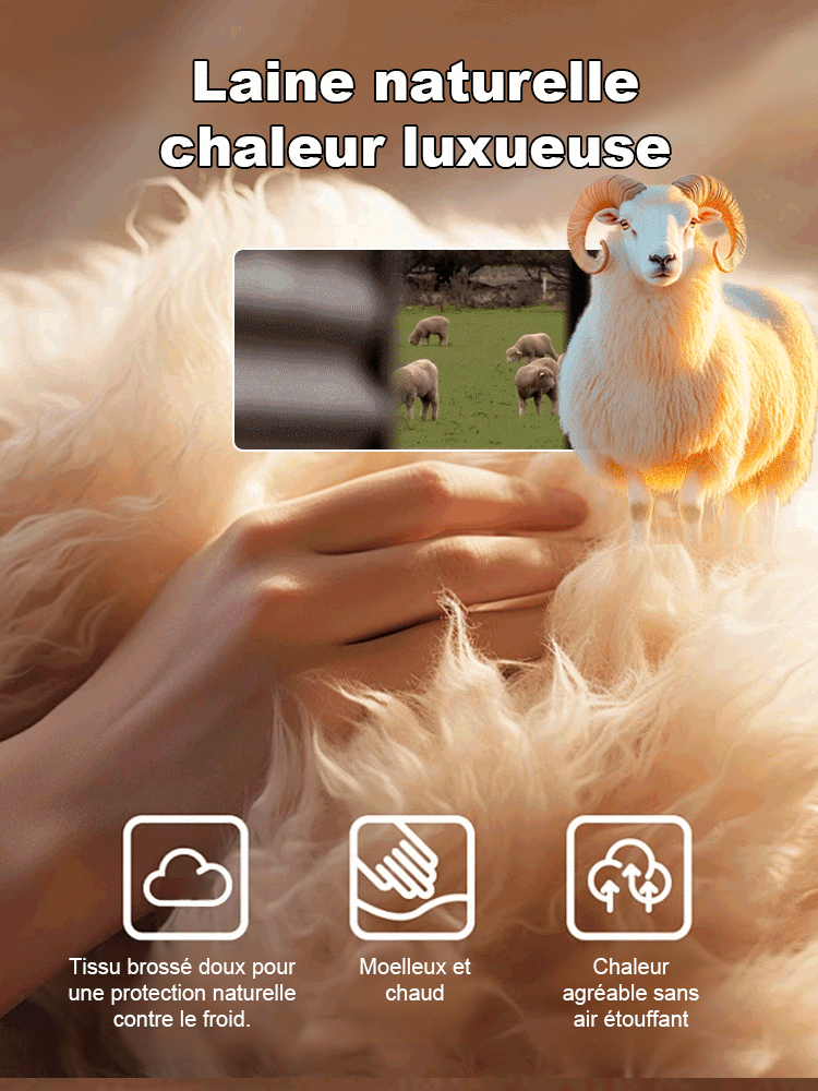 【Aucune crainte de la glace et de la neige】Pantalon en peau d'agneau