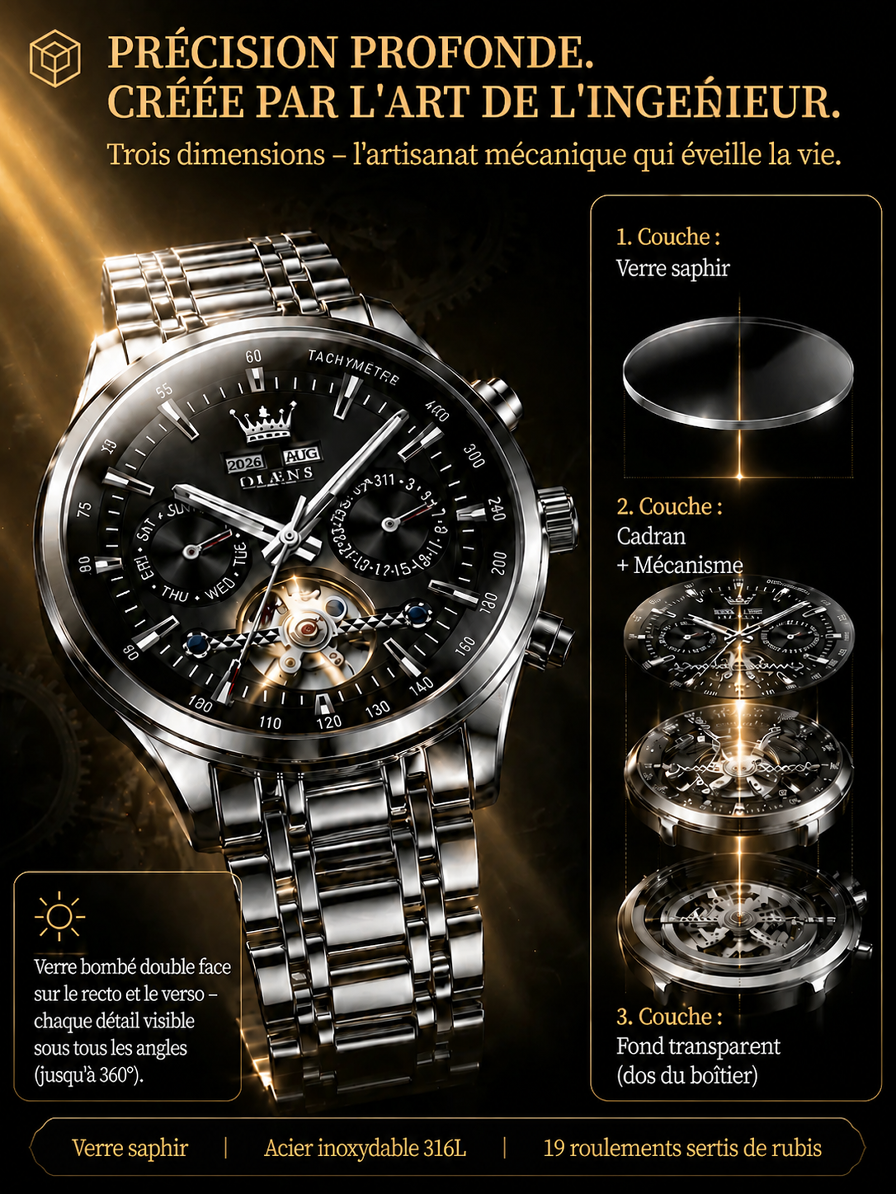 Montre exclusive fournie par l’hôtel de prestige de Saint-Jean-Cap-Ferrat | Édition limitée, réservée aux 100 premiers acheteurs