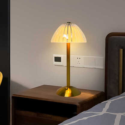 Lampe de bureau tactile sans fil rechargeable en cristal