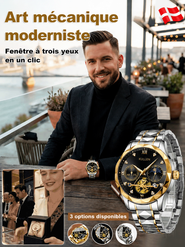 [ Vente d'urgence ] Montre de pilote française exclusive (Édition Denim)