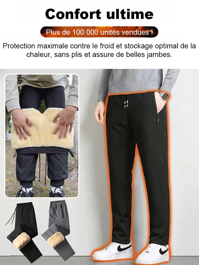【Aucune crainte de la glace et de la neige】Pantalon en peau d'agneau