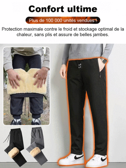 【Aucune crainte de la glace et de la neige】Pantalon en peau d'agneau