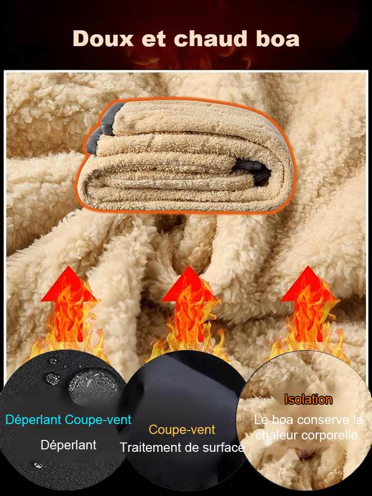 【Aucune crainte de la glace et de la neige】Pantalon en peau d'agneau