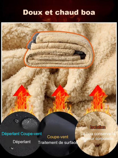 【Aucune crainte de la glace et de la neige】Pantalon en peau d'agneau