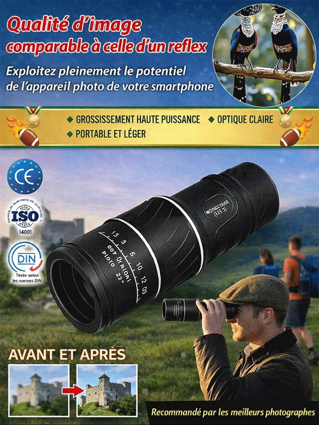 Lunette portable haute définition