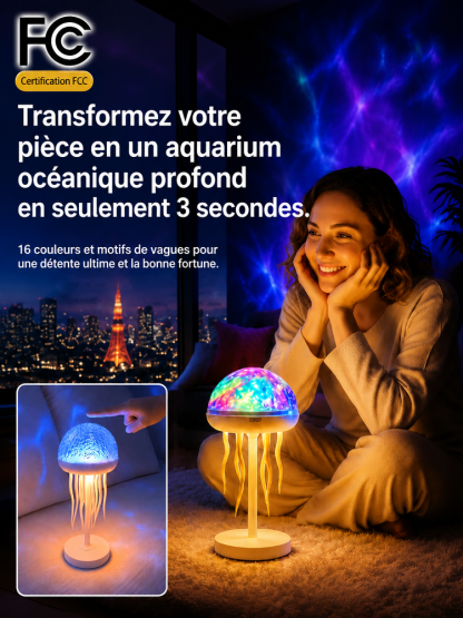 Lampe à Méduses Réaliste | Créez un univers sous-marin apaisant chez vous