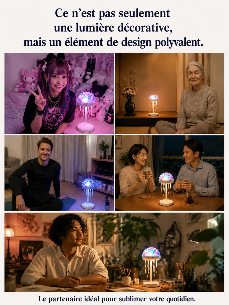 Lampe à Méduses Réaliste | Créez un univers sous-marin apaisant chez vous