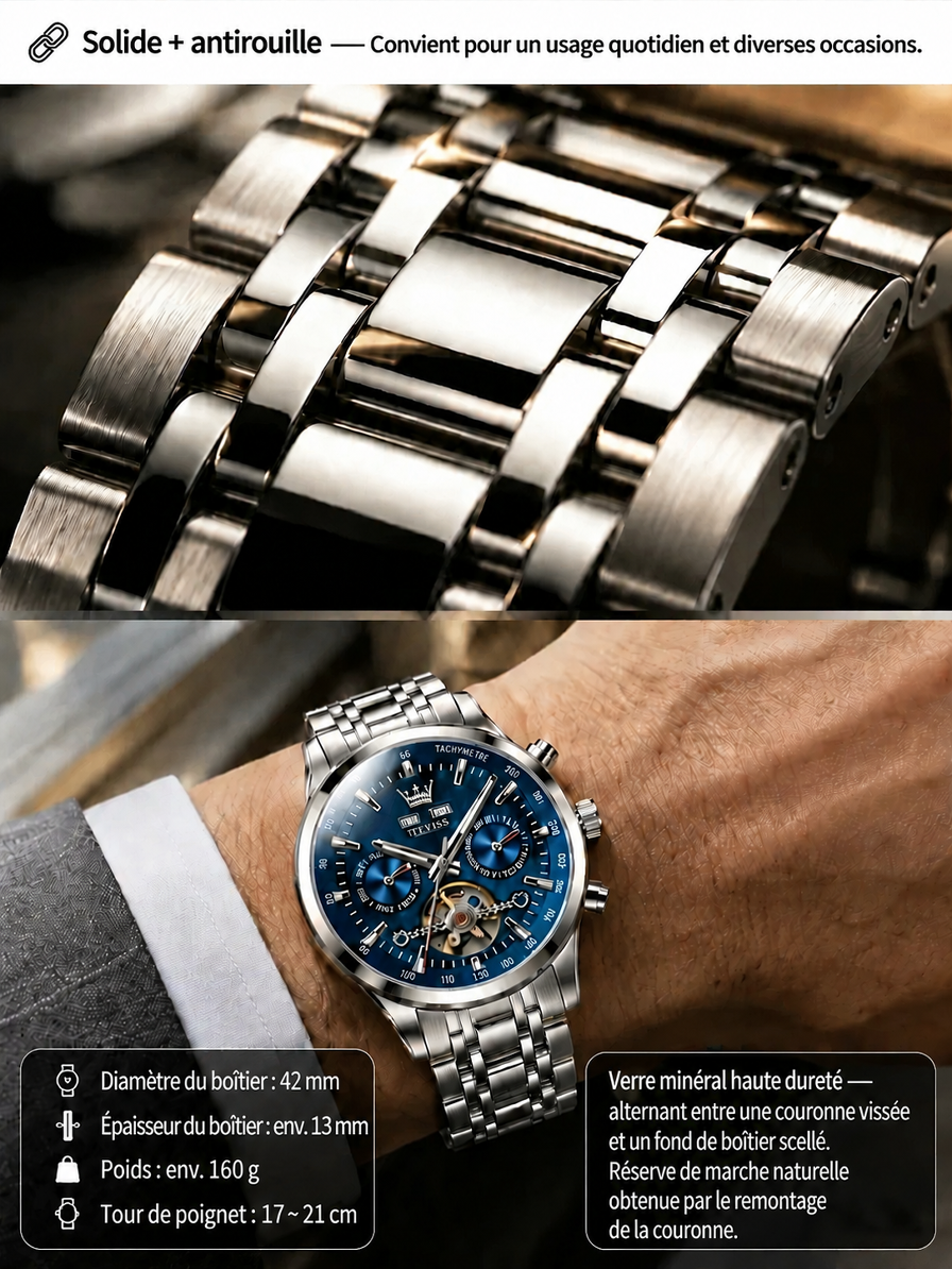 Montre exclusive fournie par l’hôtel de prestige de Saint-Jean-Cap-Ferrat | Édition limitée, réservée aux 100 premiers acheteurs