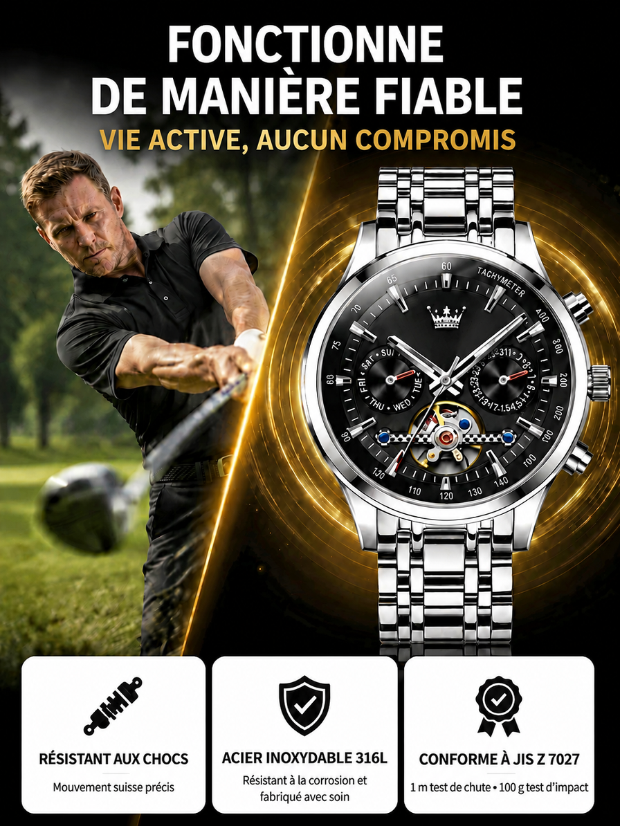 Montre exclusive fournie par l’hôtel de prestige de Saint-Jean-Cap-Ferrat | Édition limitée, réservée aux 100 premiers acheteurs
