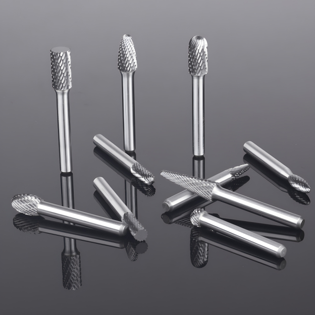 Zestaw pilników obrotowych z węglika spiekanego z podwójnym ostrzem