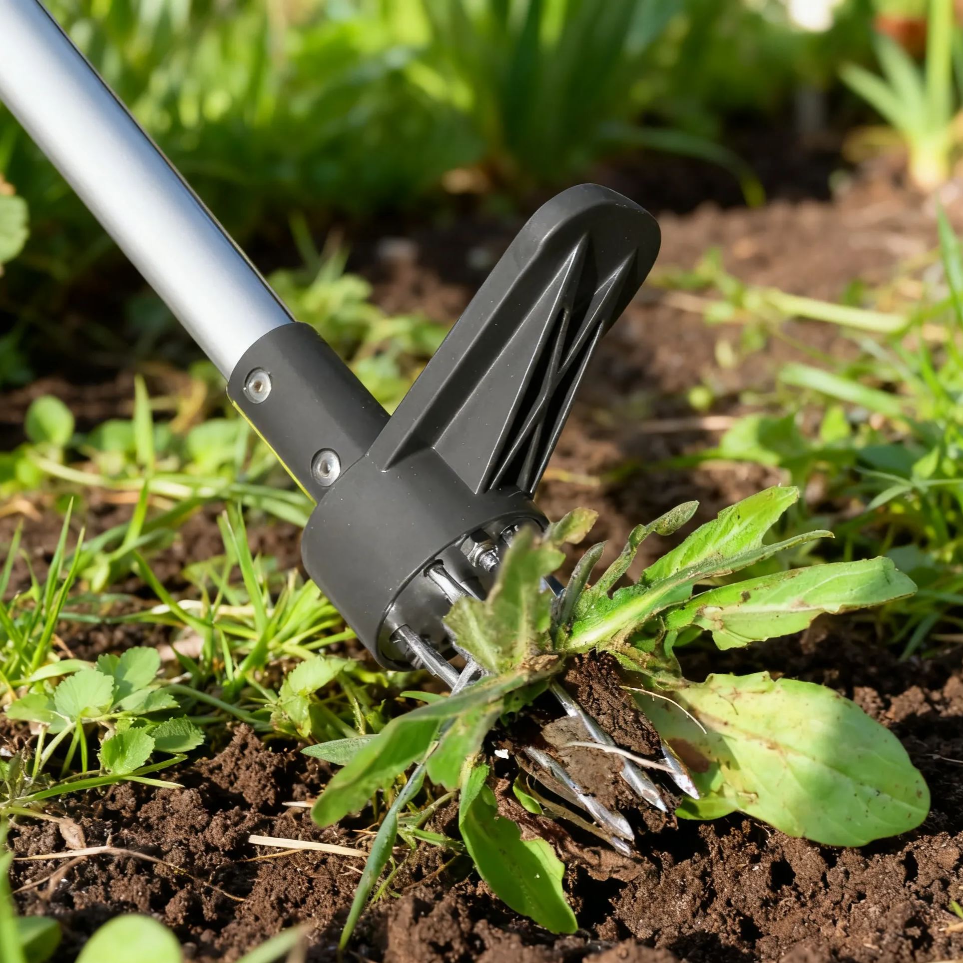 Wytrzymałe narzędzie do odchwaszczania z długim trzonkiem